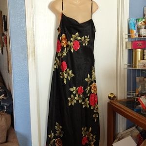 Long spaghetti strap long dress